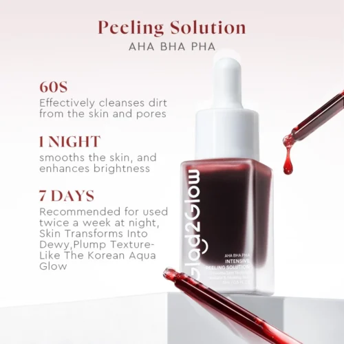 Glad2glow Aha Bha Pha Serum Intensive Peeling Solution Essence Glowing Skin Brightening Dark Spot Acne-pron Blackhead