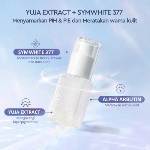 Glad2Glow Yuja Symwhite 377 Dark Spot Serum Skincare Whitening Fade Dark Spot remover treatment Brightening Skin (17ml)