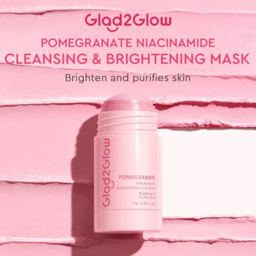 Glad2Glow 3 IN 1 Pomegranate Niacinamide Brightening Clay Mask Stick Pomegranate/Mugwort/Volcano 3pcs