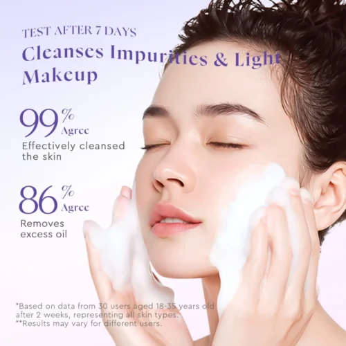 Glad2Glow Blueberry Ceramide Low Ph Gel Cleanser Face Facial wash Skincare hydrating gentle cleanser pencuci muka (70ml)
