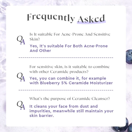 Glad2Glow Blueberry Ceramide Low Ph Gel Cleanser Face Facial wash Skincare hydrating gentle cleanser pencuci muka (70ml)