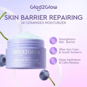 Glad2Glow Blueberry Repair Ceramide Moisturizer （30g）Skincare Day Cream Night Cream Skin Barrier Facial Acne Moisturizer