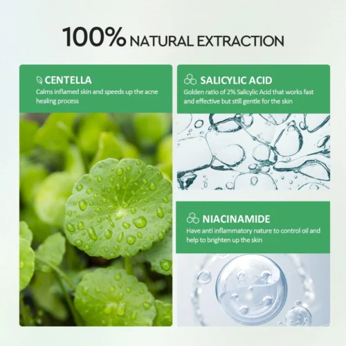 Glad2Glow Centella Salicylic Acid Power Clear Acne Serum 17ml Acne Treatment Medication Prevent the Growth of Jerawat