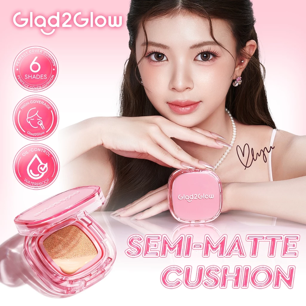 Glad2Glow Perfect Cover Cushion Foundation Full Coverage Long-Lasting Waterproof Makeup Oil Control BB CushionRefill气垫粉底