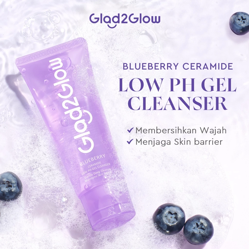 【Men Cleansers】Glad2Glow Low PH Gel Cleanser Men Face Wash Oil-Control Deep cleaning/ Pencuci Muka Skincare 男士洁面 (80ml)