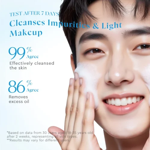 【Men Cleansers】Glad2Glow Low PH Gel Cleanser Men Face Wash Oil-Control Deep cleaning/ Pencuci Muka Skincare 男士洁面 (80ml)