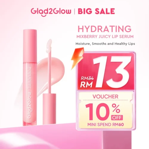 Glad2Glow Mixberry Juicy Lip Serum lip balm Treatment Lip oil Scrub Mask lipstick lipgross lipmask lipmoist skincare