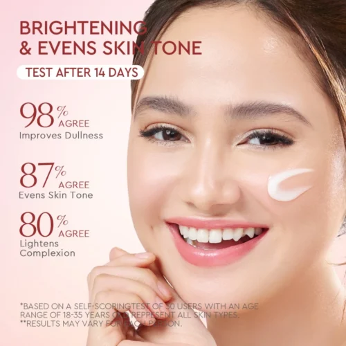 Glad2Glow Pmomegranate Niacinamide Brightening Moisturizer Whitening Glowing Gel Moisture Day Night Face Cream(30g)