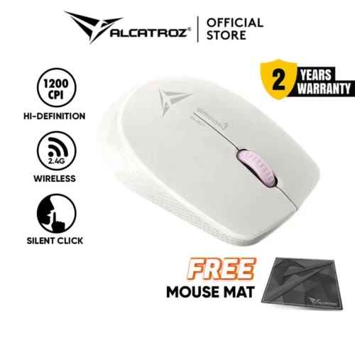 Alcatroz AirMouse 3 Silent 1200 CPI USB Wireless 2.4G Mouse | Free MouseMat
