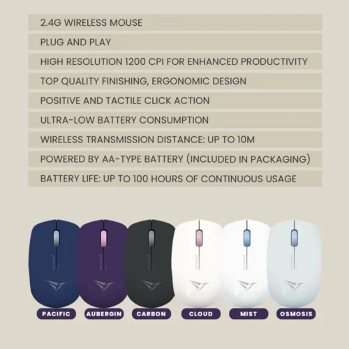 Alcatroz AirMouse 3 Silent 1200 CPI USB Wireless 2.4G Mouse | Free MouseMat