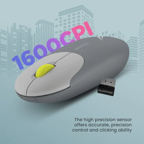 Alcatroz Airmouse L6 Rechargeable Wireless 2.4G Silent Mouse | 1600 CPI | Free MouseMat
