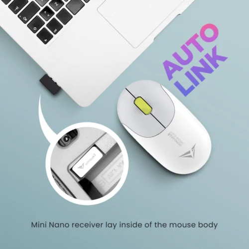 Alcatroz Airmouse L6 Rechargeable Wireless 2.4G Silent Mouse | 1600 CPI | Free MouseMat