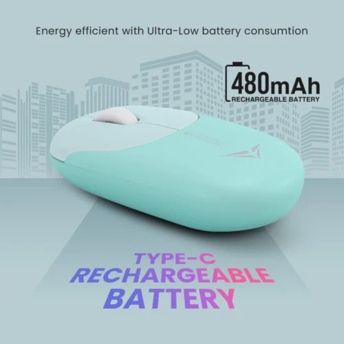 Alcatroz Airmouse L6 Rechargeable Wireless 2.4G Silent Mouse | 1600 CPI | Free MouseMat