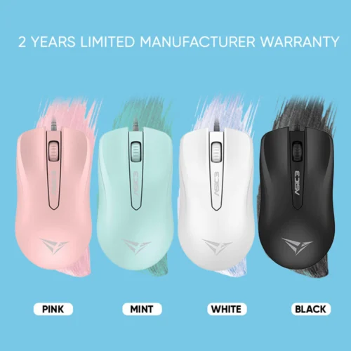 Alcatroz Asic 3 Wired USB Mouse 1600 CPI | Ergonomic Design with High Resolution Optical Mouse | Free MouseMat