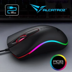 Alcatroz Asic 9 RGB Hi-Definition USB Wired Mouse | Free MouseMat