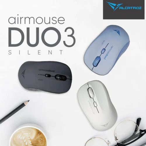Alcatroz AirMouse Duo 3 Bluetooth + Wireless 2.4G 1600 CPI Silent Mouse | Free Mouse Pad