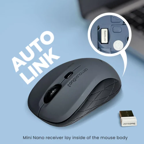 Alcatroz AirMouse Duo 3 Bluetooth + Wireless 2.4G 1600 CPI Silent Mouse | Free Mouse Pad