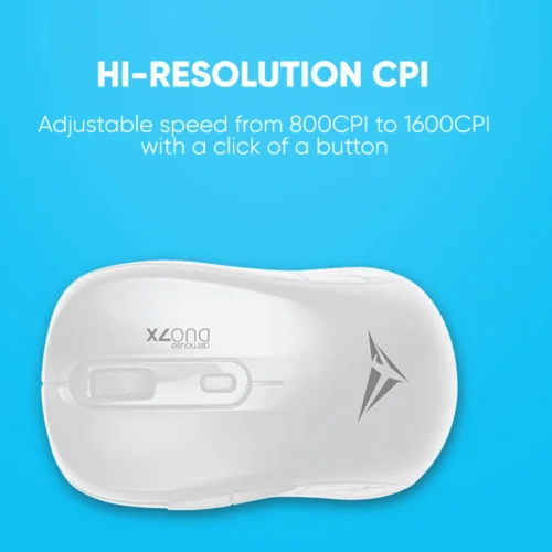 Alcatroz AirMouse Duo 7X Silent Click Wireless Mouse | 2.4G Wireless | Bluetooth 5.0 | 1600 CPI | Free Mouse Mat