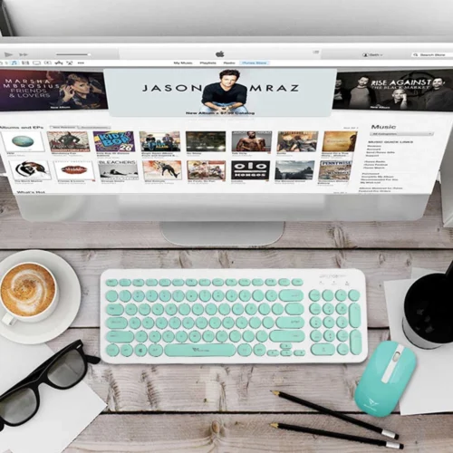Alcatroz Jelly Bean A2000 Wireless Keyboard and Silent Mouse | Wireless 2.4G | Free Mouse Mat + Battery