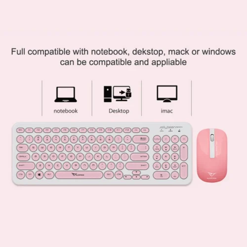 Alcatroz Jelly Bean A2000 Wireless Keyboard and Silent Mouse | Wireless 2.4G | Free Mouse Mat + Battery