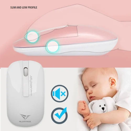 Alcatroz Jelly Bean A2000 Wireless Keyboard and Silent Mouse | Wireless 2.4G | Free Mouse Mat + Battery