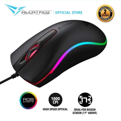 Alcatroz Jelly Bean U200 Keyboard and Asic 9 RGB USB Mouse 1000 CPI [Free Mouse Pad]