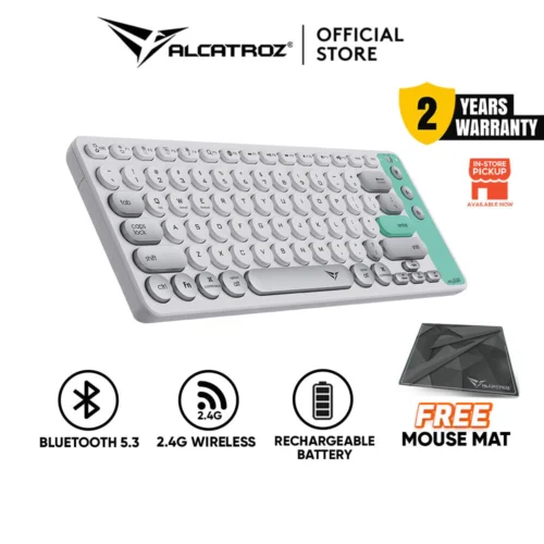 Alcatroz JellyBean AirDock 2 Bluetooth Wireless Rechargeable Keyboard with 12" Tablet Stand