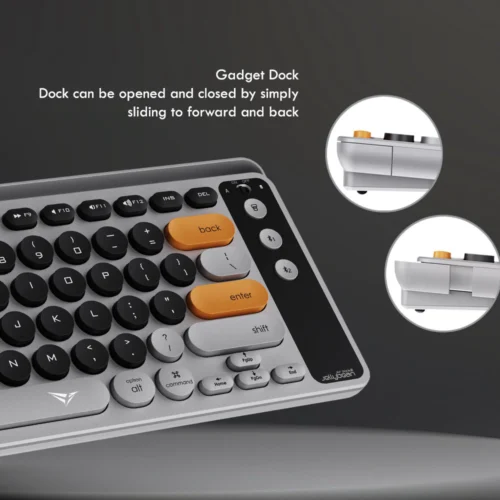 Alcatroz JellyBean AirDock 2 Bluetooth Wireless Rechargeable Keyboard with 12" Tablet Stand