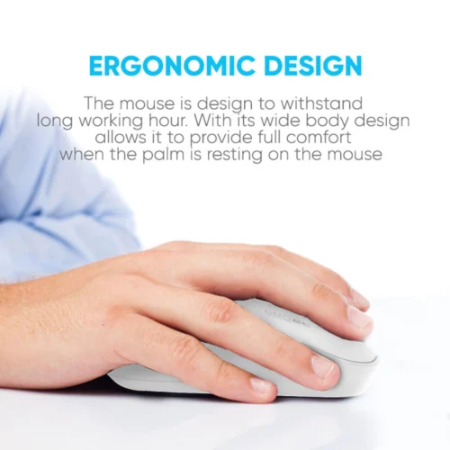 Alcatroz AirMouse Pro 5C Silent Click Wireless Mouse | 2.4G Wireless | Type C Connector | 1600 CPI | Free Mouse Mat