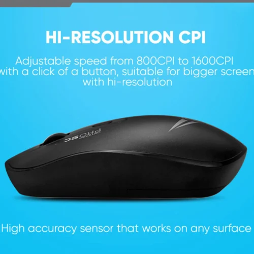 Alcatroz AirMouse Pro 5C Silent Click Wireless Mouse | 2.4G Wireless | Type C Connector | 1600 CPI | Free Mouse Mat