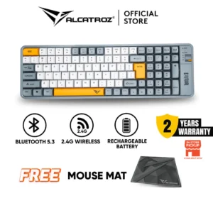Alcatroz Tetriz Air 3 Bluetooth 5.3 Dual Mode 99 Key Wireless Keyboard [Free Mouse Mat]