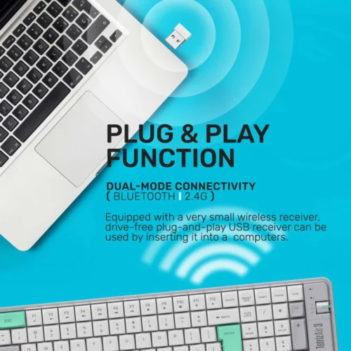 Alcatroz Tetriz Air 3 Bluetooth 5.3 Dual Mode 99 Key Wireless Keyboard [Free Mouse Mat]