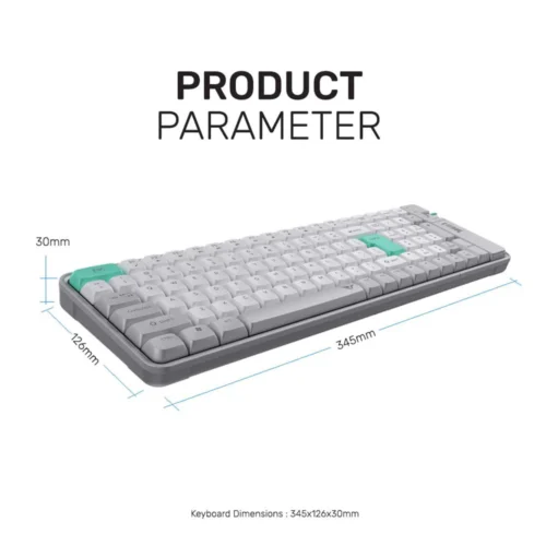 Alcatroz Tetriz Air 3 Bluetooth 5.3 Dual Mode 99 Key Wireless Keyboard [Free Mouse Mat]