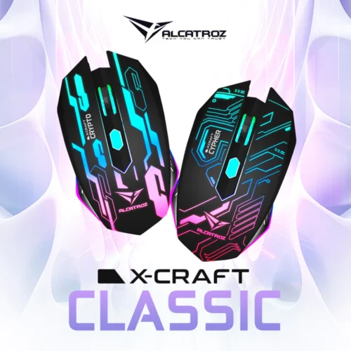 Alcatroz X Craft 2400 CPI High Definition Gaming Mouse 7 Colour Light Effect with 4 Button