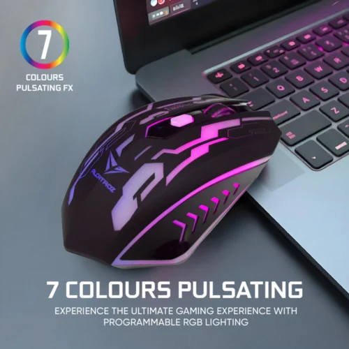 Alcatroz X Craft 2400 CPI High Definition Gaming Mouse 7 Colour Light Effect with 4 Button