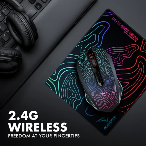 Alcatroz X-Craft Air Ultra Silent Wireless Gaming Mouse | 3200 CPI | Pulsating Effects