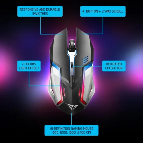 Alcatroz XC3000 Spill Proof Gaming Keyboard with 9 Backlight Effect and Gaming Mouse | Free MouseMat