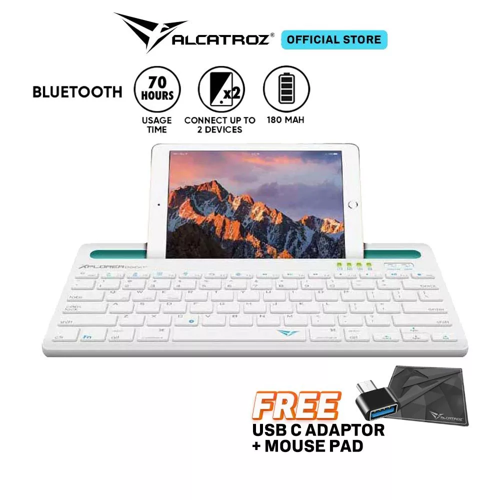 Alcatroz Xplorer Dock 1 BT Bluetooth Keyboard With Docking For Tablet and Smartphones