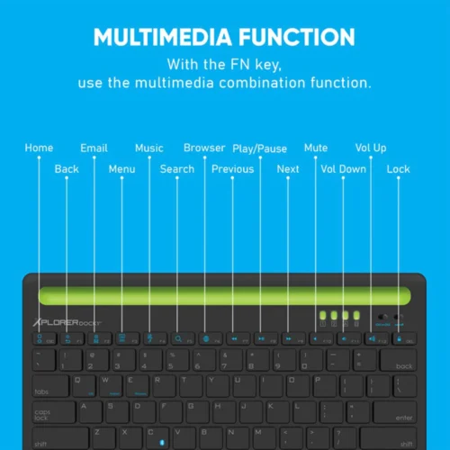 Alcatroz Xplorer Dock 1 BT Bluetooth Keyboard With Docking For Tablet and Smartphones