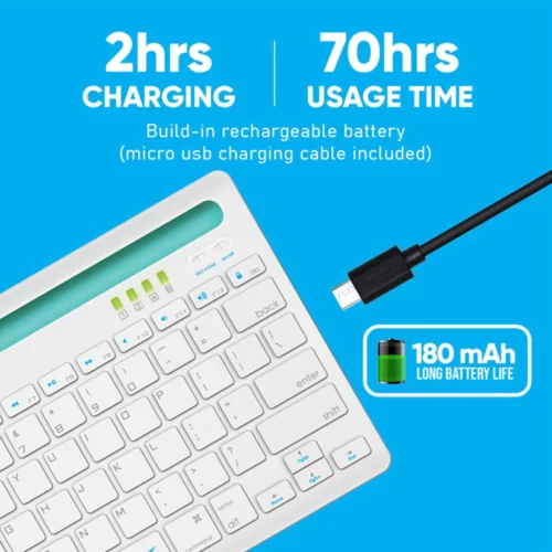Alcatroz Xplorer Dock 1 BT Bluetooth Keyboard With Docking For Tablet and Smartphones