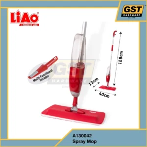 Liao 2 in 1 Microfiber Spray Mop with Brush A130042 Mop Lantai Spray Microfiber Mop Flat Mop Brooms Mops Sweepers 拖把