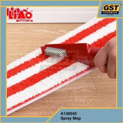 Liao 2 in 1 Microfiber Spray Mop with Brush A130042 Mop Lantai Spray Microfiber Mop Flat Mop Brooms Mops Sweepers 拖把