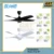 Alpha 48" Alkova Axis 5 Blade Ceiling Fan With 8 Speed Remote Control DC Motor