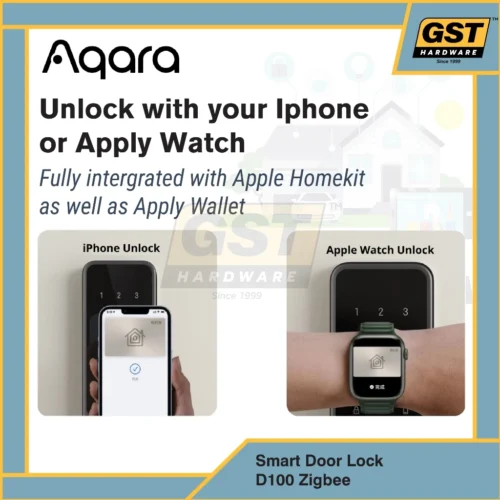 Aqara D100-3 Aqara D100 Zigbee Smart Door Lock (Glorbal Version) Premium Keyless Lock HS20001