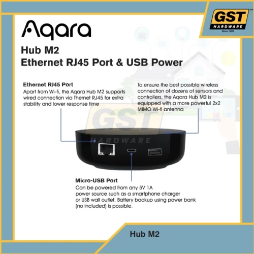 Aqara M2 Hub Gateway Zigbee 3.0 Dual Wi-Fi Antenna IR Transmitter Built-In Speaker (Global Version)