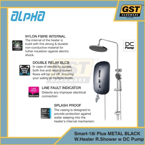 Alpha Water Heater with Pump Rain Shower Water Heater Rain Shower Water Heater DC Pump Water Heater With Pump 热水器