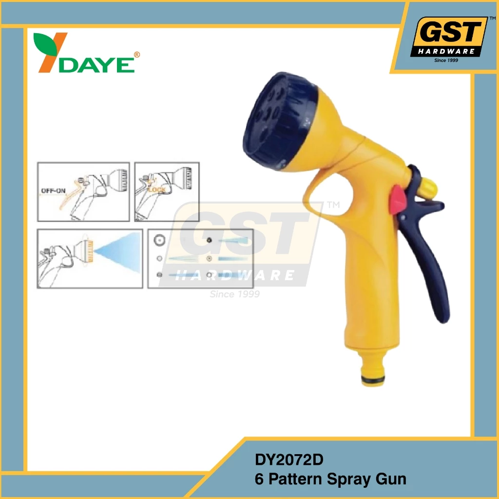 Daye DY2072D 6 Spray Way Water Spray Gun | Sprinkler | Plant Watering Tool | Garden Water Spray Nozzle | Water Sprayer
