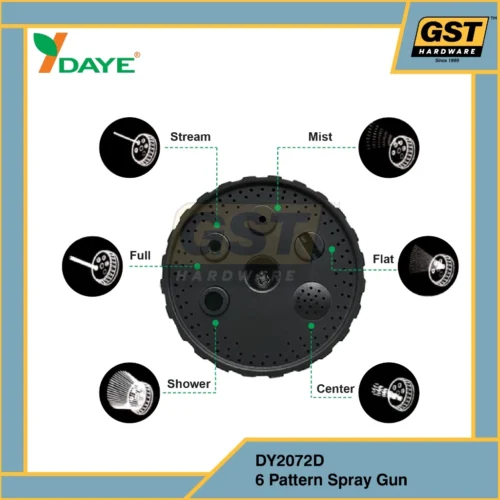 Daye DY2072D 6 Spray Way Water Spray Gun | Sprinkler | Plant Watering Tool | Garden Water Spray Nozzle | Water Sprayer