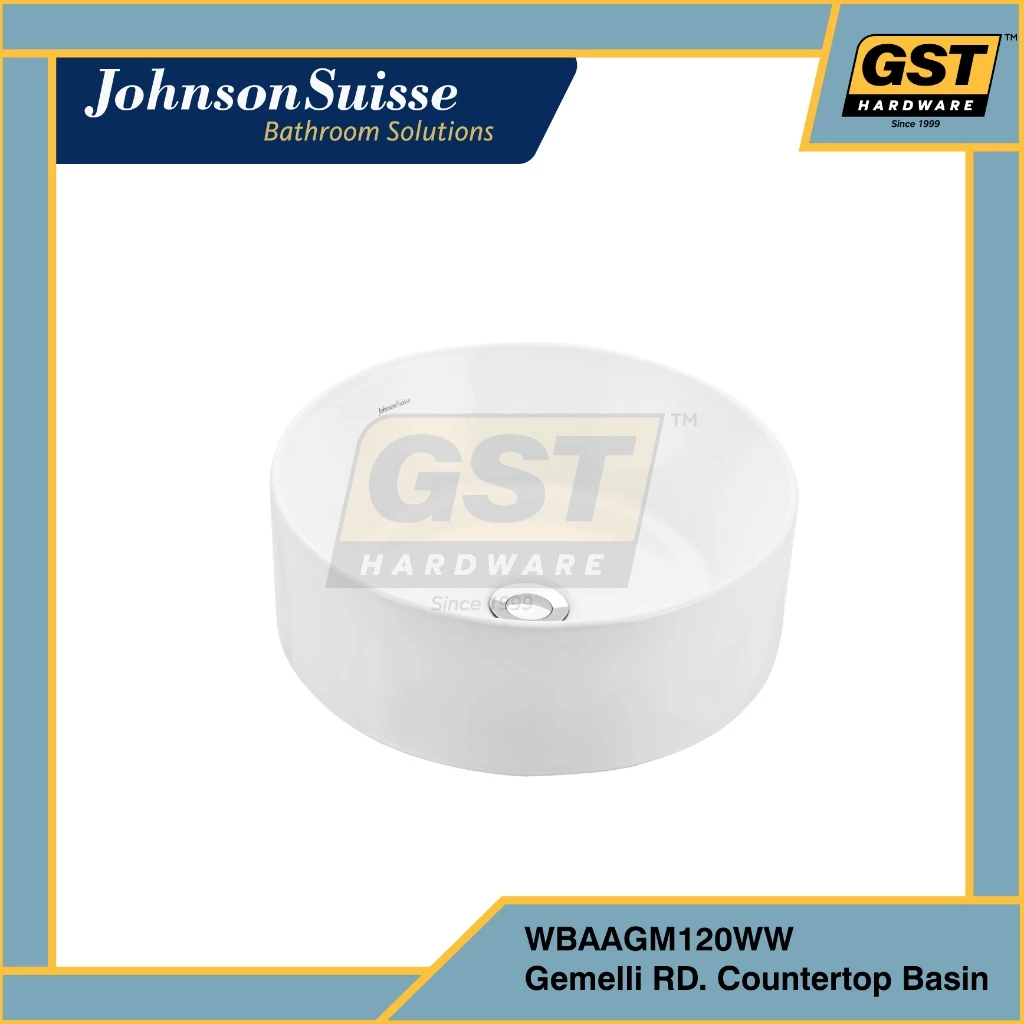 Johnson Suisse Gemelli Countertop Wash Basin Sink Bathroom Sink Bathroom Basin Toilet Sink Basin Sinki Bilik Air 洗脸盆
