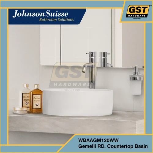 Johnson Suisse Gemelli Countertop Wash Basin Sink Bathroom Sink Bathroom Basin Toilet Sink Basin Sinki Bilik Air 洗脸盆